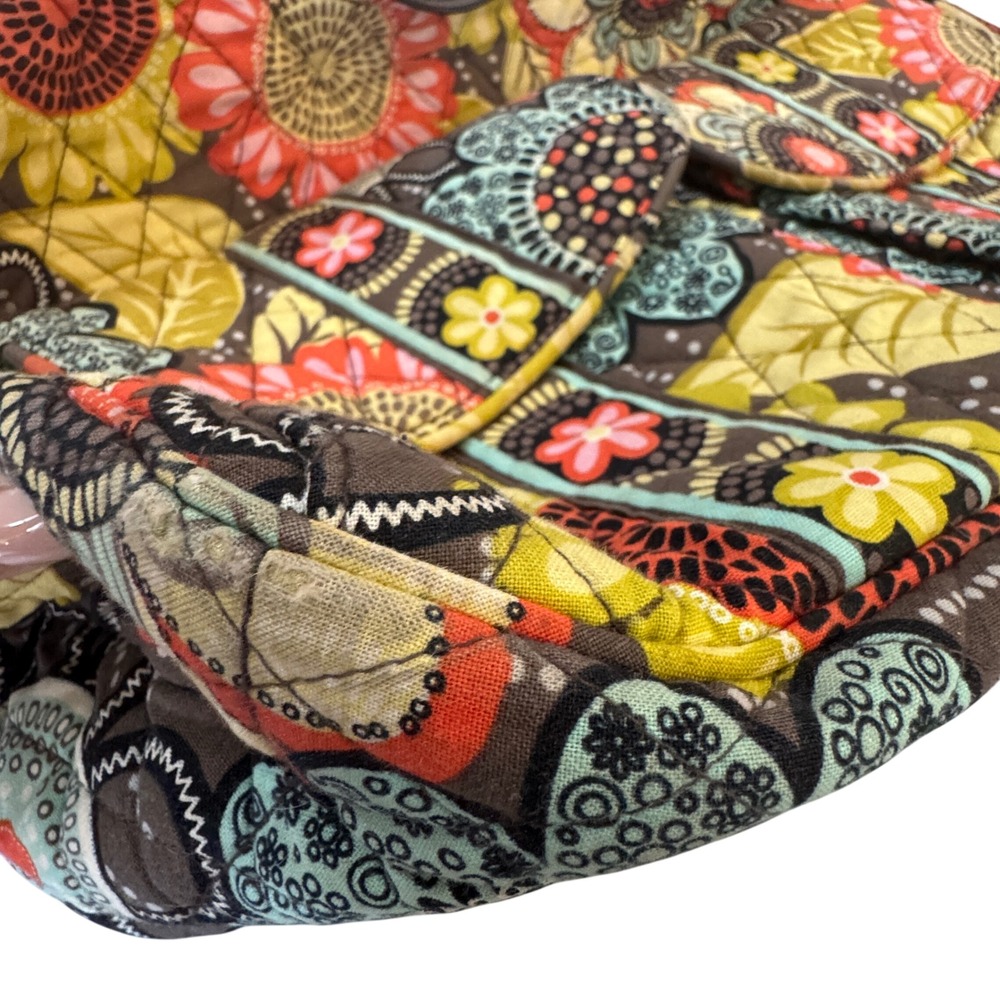 Vera Bradley Cargo Sling Crossbody Bag Cupcakes Green Retired Quilted Floral - Picture 9 of 16